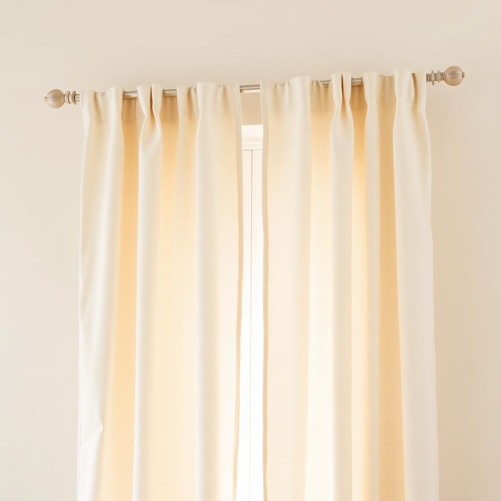Linen Tension-Rod Curtains, Set of 2
