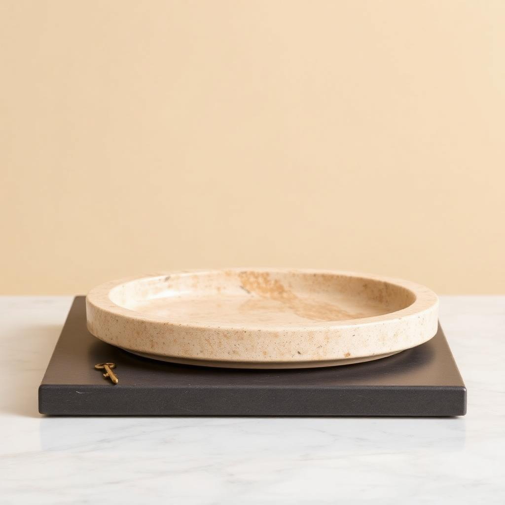 Travertine Desk Catch-All Tray